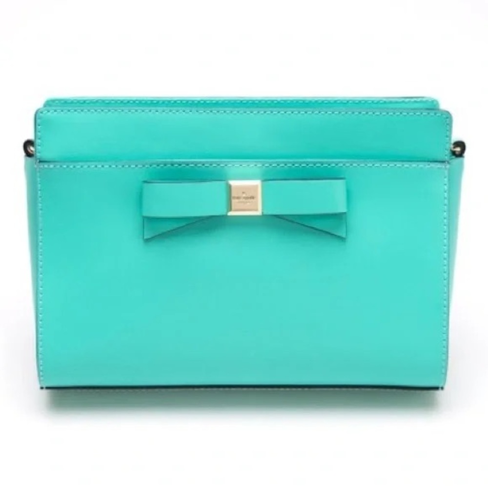Kate Spade Montford Park Smooth Angelica crossbody bag in Giverny Blue